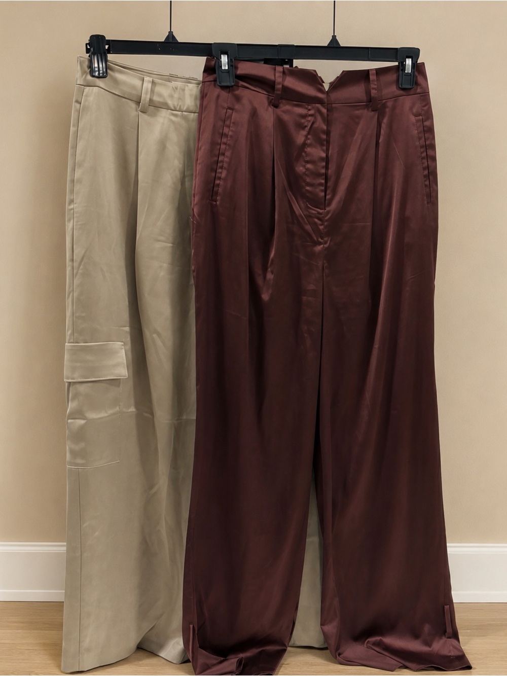 Aritzia Babaton Satin Pants‎ and L’Academia satin pants